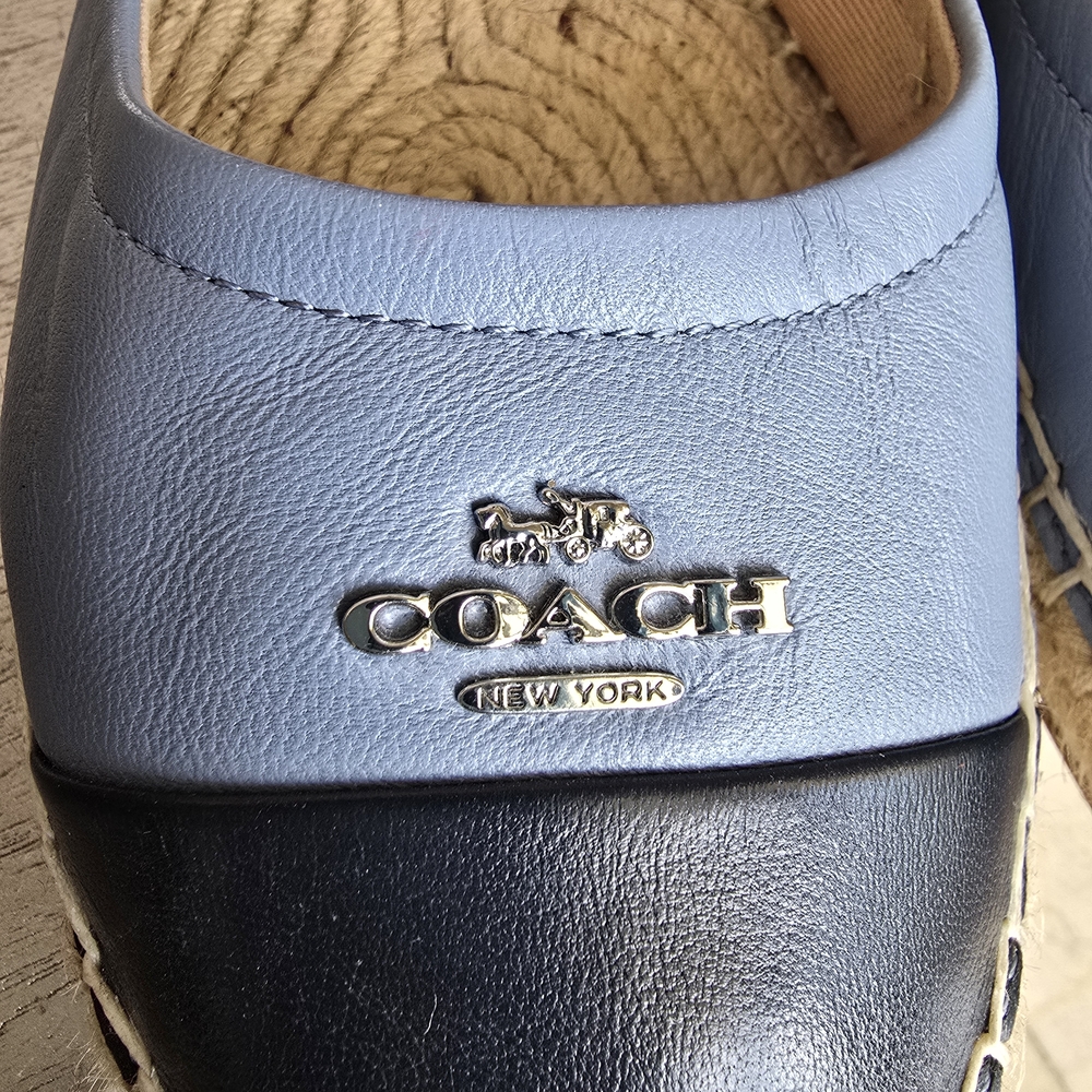 Coach Women's Blue and Dark Blue Espadrilles - Picture 2 of 7